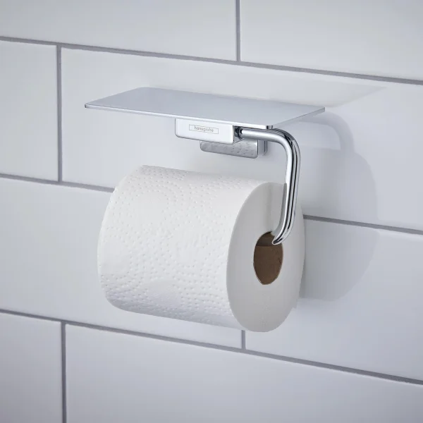 Hansgrohe Addstoris Q Roll Holder With Shelf Chrome