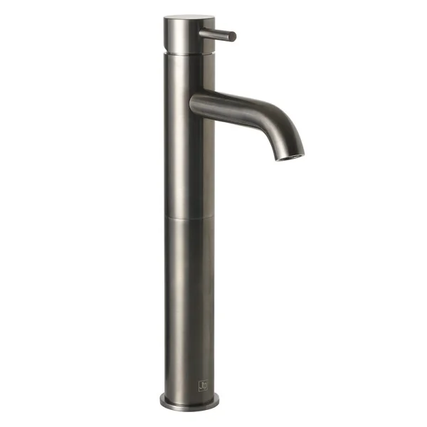 Just Taps Vos Single Lever Tall Basin Mixer Designer Handle Brushed Black