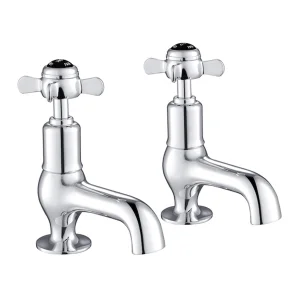 Just Taps Grosvenor Pinch Cloakroom Basin Taps Matt Black