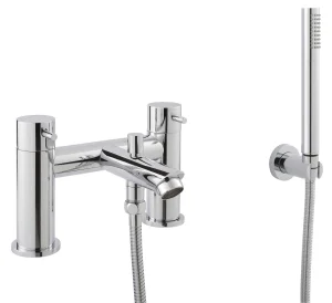 Just Taps Fonti Deck Mounted Bath Shower Mixer With Kit Chrome