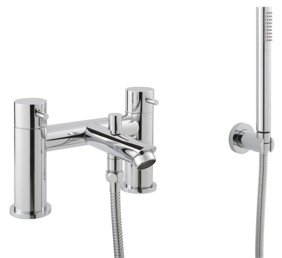Just Taps Fonti Deck Mounted Bath Shower Mixer With Kit Chrome product image - Image 1