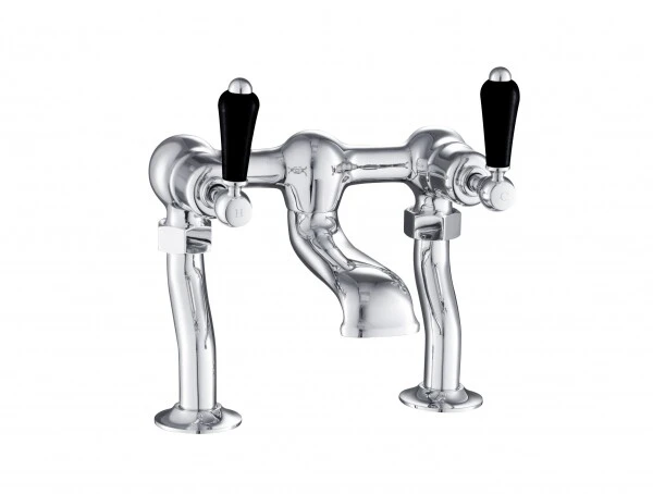Just Taps Grosvenor Lever Deck Mounted Bath Filler Matt Black