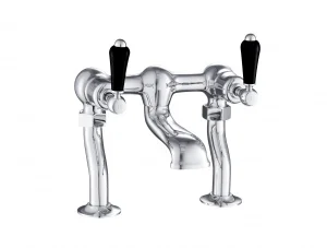 Just Taps Grosvenor Lever Deck Mounted Bath Filler Matt Black