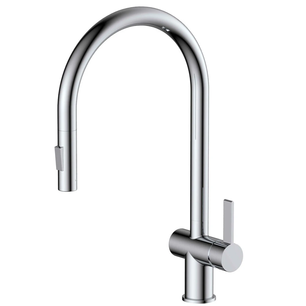 Just Taps Chrome Single Lever Pull Out Sink Mixer