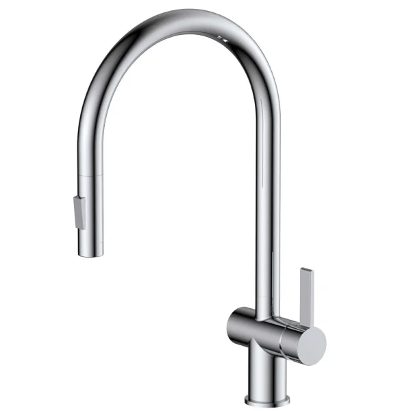 Just Taps Chrome Single Lever Pull Out Sink Mixer