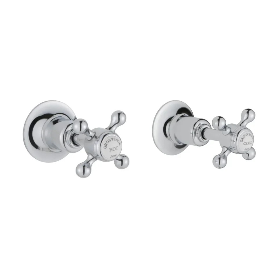 Just Taps Grosvenor Cross Concealed Wall Valves product image - Image 1