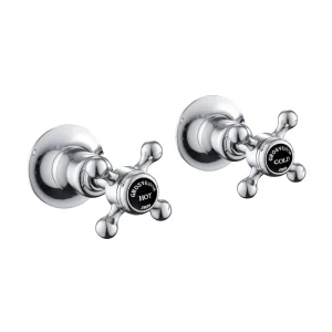 Just Taps Grosvenor Cross Concealed Wall Valves Matt Black
