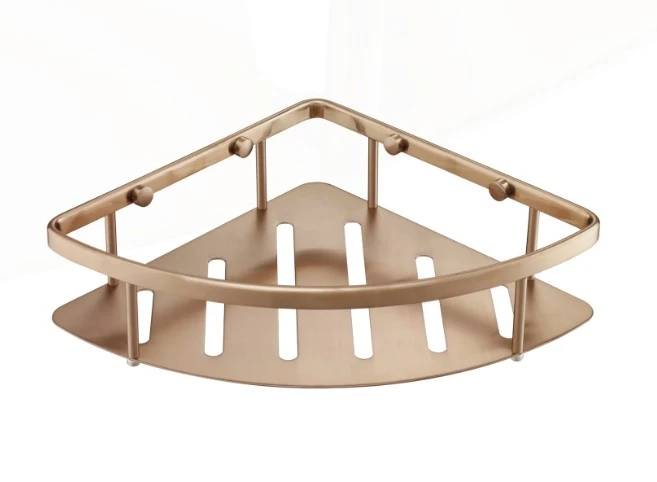 Just Taps Kono Corner Basket Brushed Bronze