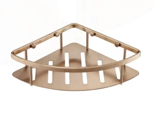Just Taps Kono Corner Basket Brushed Bronze