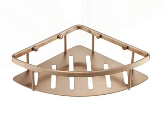 Just Taps Kono Corner Basket Brushed Bronze product image - Image 1