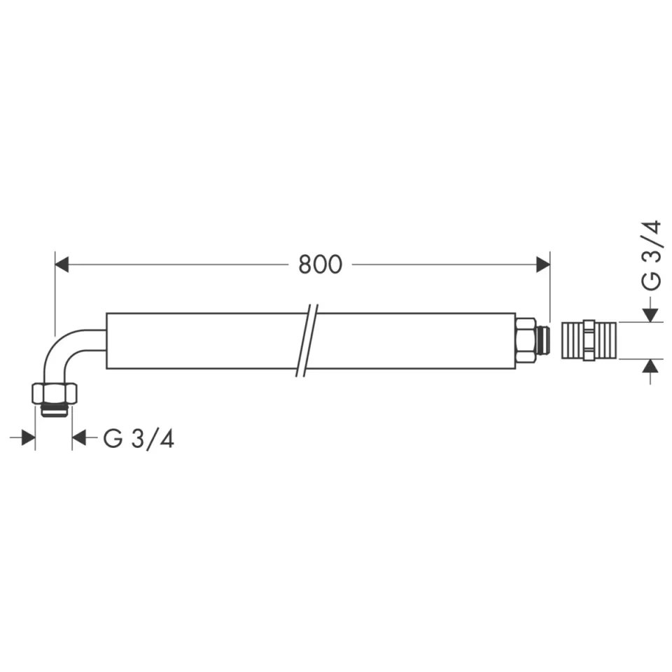 Hansgrohe Flexible Connection Tube 800 Mm detail view - Image 2