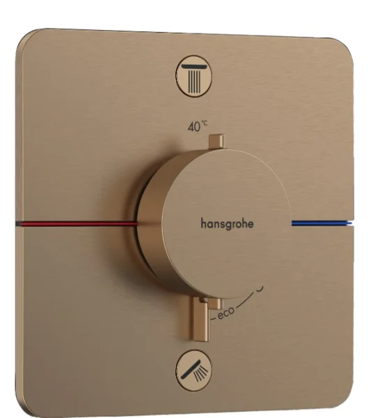 Hansgrohe Showerselect Comfort Q Thermostatic Shower Mixer Concealed 267 X 240 X 180mm Bronze - Brushed