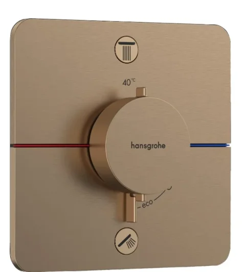 Hansgrohe Showerselect Comfort Q Thermostat For Concealed Installation For 2 Functions Brushed Bronze product image - Image 1