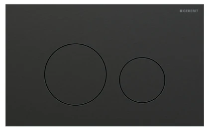 Geberit Sigma40 flush plate, round, dual flush Matt Black