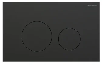 Geberit Sigma40 flush plate, round, dual flush Matt Black product image - Image 1