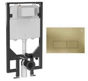 Crosswater Mpro Stainless Steel Frame Set 3 Brushed Brass