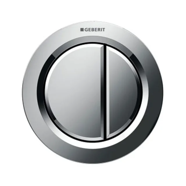 Geberit Type 01 Dual Flush Push Button - Gloss Chrome (for Furniture) detail view - Image 2
