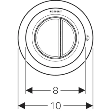 Geberit Type 01 Dual Flush Push Button - Gloss Chrome (for Furniture) detail view - Image 3