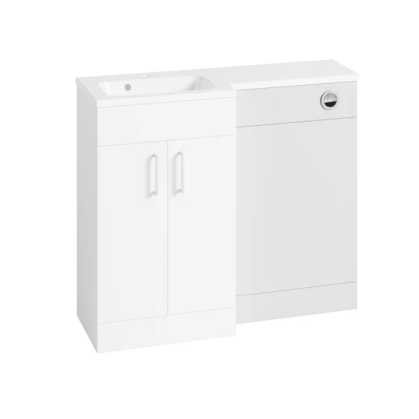 Roper Rhodes Edit 500mm Back To Wall L-shape Unit - Gloss White