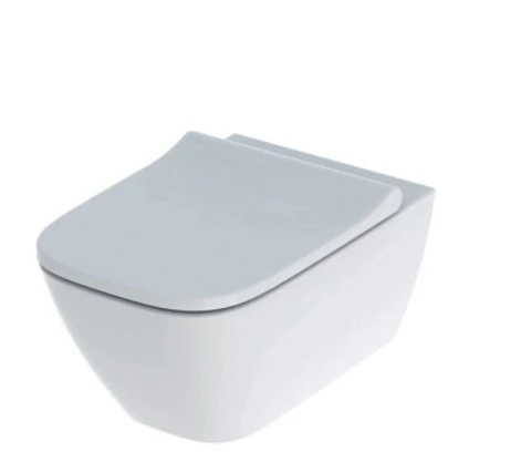 Geberit Smyle Square Wall Hung Pan & Soft Close Seat (rimfree)