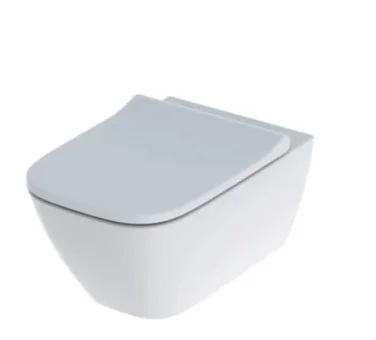 Geberit Smyle Square Wall Hung Pan & Soft Close Seat (rimfree) product image - Image 1