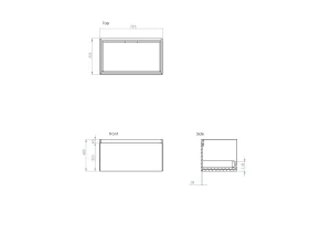 Saneux Uni 80cm 1 Drawer Wall Mounted Unit - Matte White