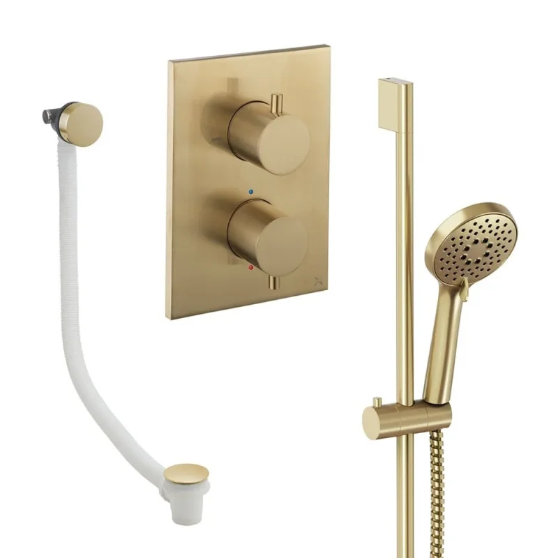 Crosswater Crossbox Shower Set 6 Brushed Brass product image - Image 1