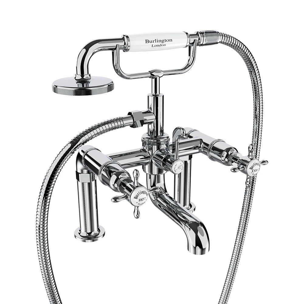 Burlington Guild Bath Shower Mixer Deck Mounted Chrome
