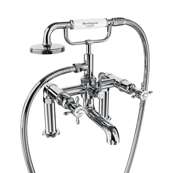 Burlington Guild Bath Shower Mixer Deck Mounted Chrome