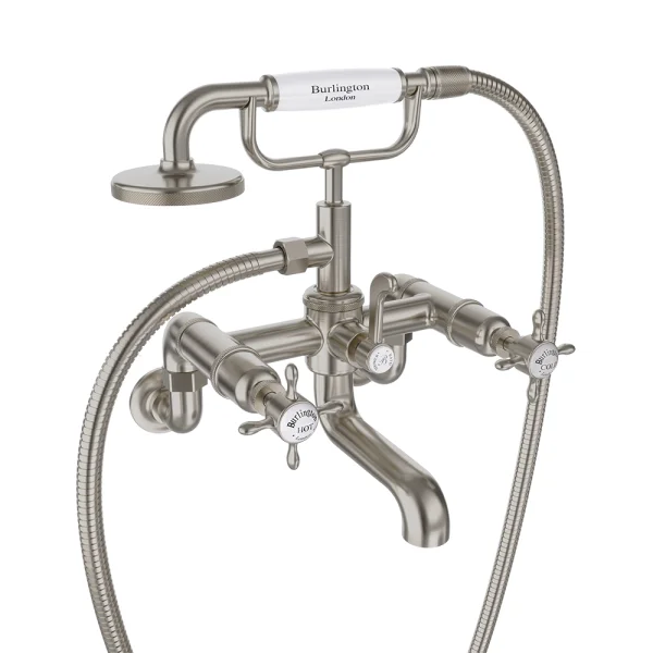 Burlington Guild Bath Shower Mixer Wall Mounted Chrome
