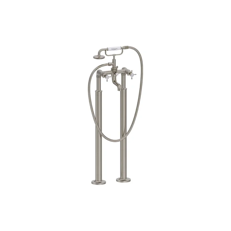 Burlington Guild Bath Shower Mixer Floor Mounted Brushed Nickel product image - Image 1