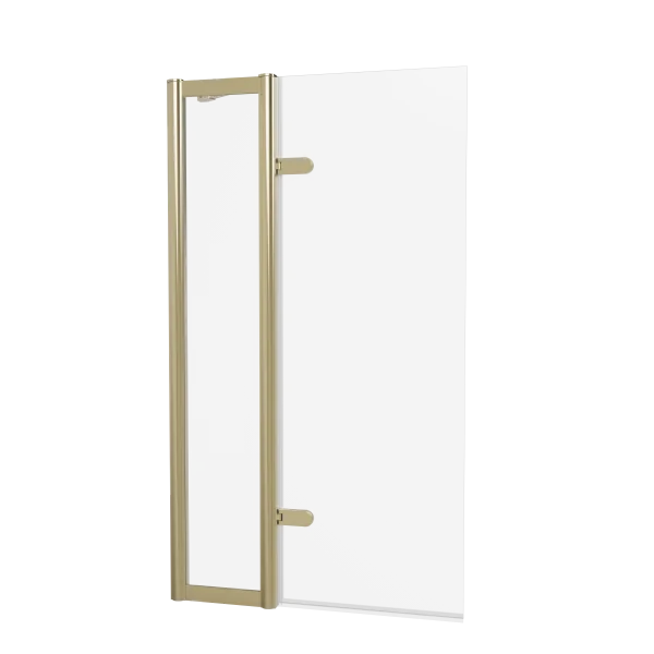 Burlington Classique Hinged Inline Bath Screen 850 Gold