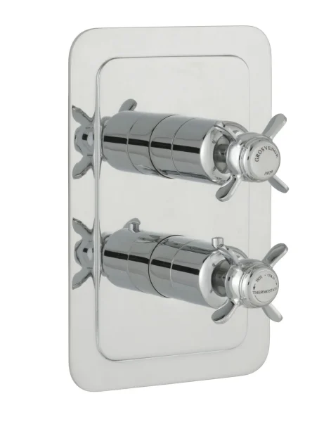 Just Taps Grosvenor Pinch- Concealed Thermostatic 1 Outlet Valve Vertical Chrome