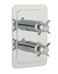 Just Taps Grosvenor Pinch- Concealed Thermostatic 1 Outlet Valve Vertical Chrome