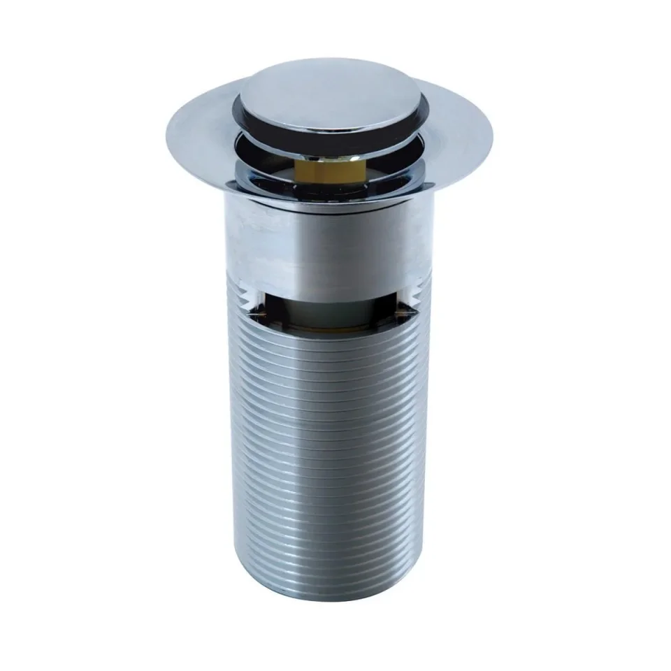 Roper Rhodes 100mm Spring Waste Slotted Thread - Chrome product image - Image 1