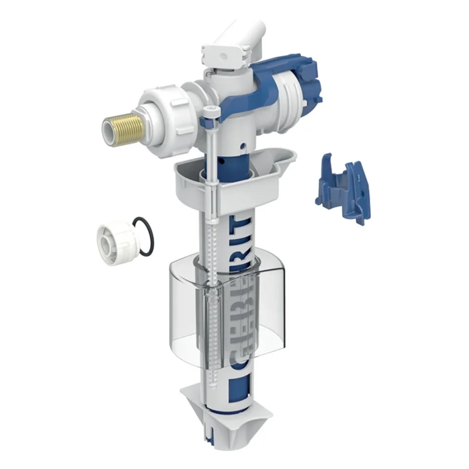 Geberit Type 380ag Fill Valve - 3/8" Lateral Supply Connection - Brass Nipple (244.595.00.1) product image - Image 1
