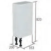 Roper Rhodes 200mm Standard Depth Floor Cupboard Carcass White