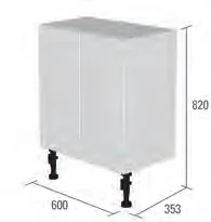 Roper Rhodes 600mm Standard Depth Floor Cupboard Carcass