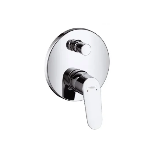 Hansgrohe Focus Single Lever Manual Bath Mixer For Concealed Installation Chrome detail view - Image 2