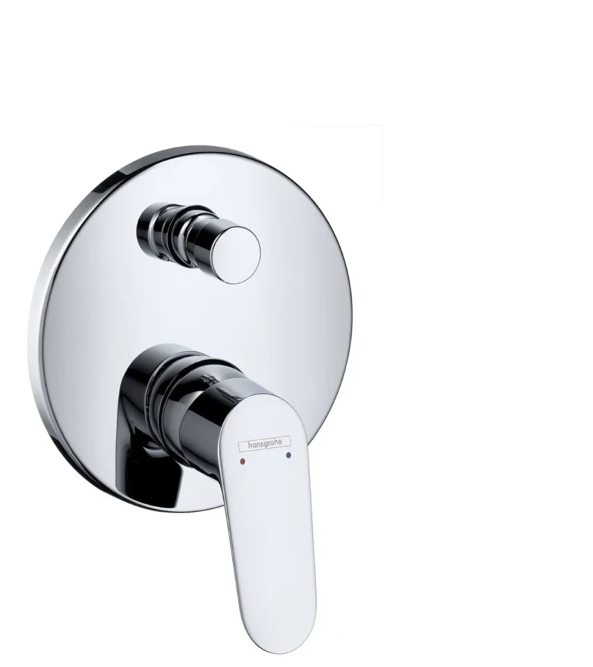 Hansgrohe Focus Single Lever Manual Bath Mixer For Concealed Installation Chrome product image - Image 1