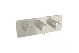 Saneux Eden 3 Way Handles & Plate Finish Kit In Landscape (for Ed021l.bn) - Brushed Nickel (pvd)