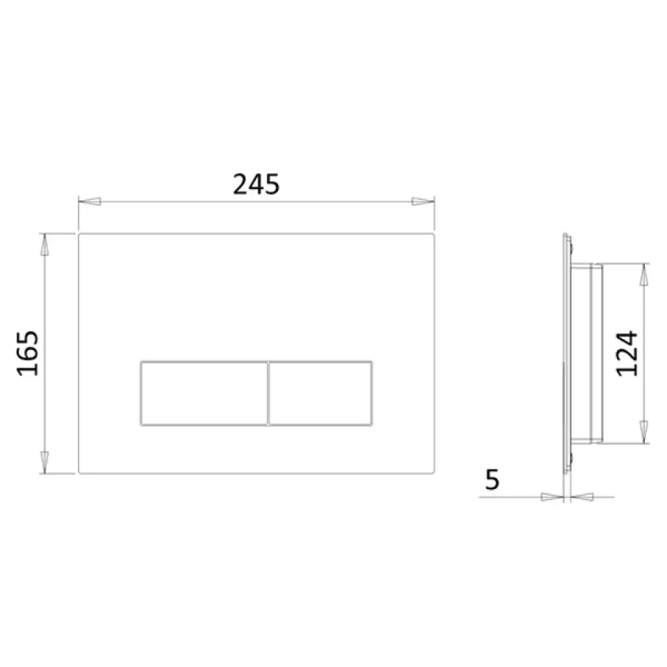 Crosswater Mpro Stainless Steel Flush Plate Brushed Brass detail view - Image 4