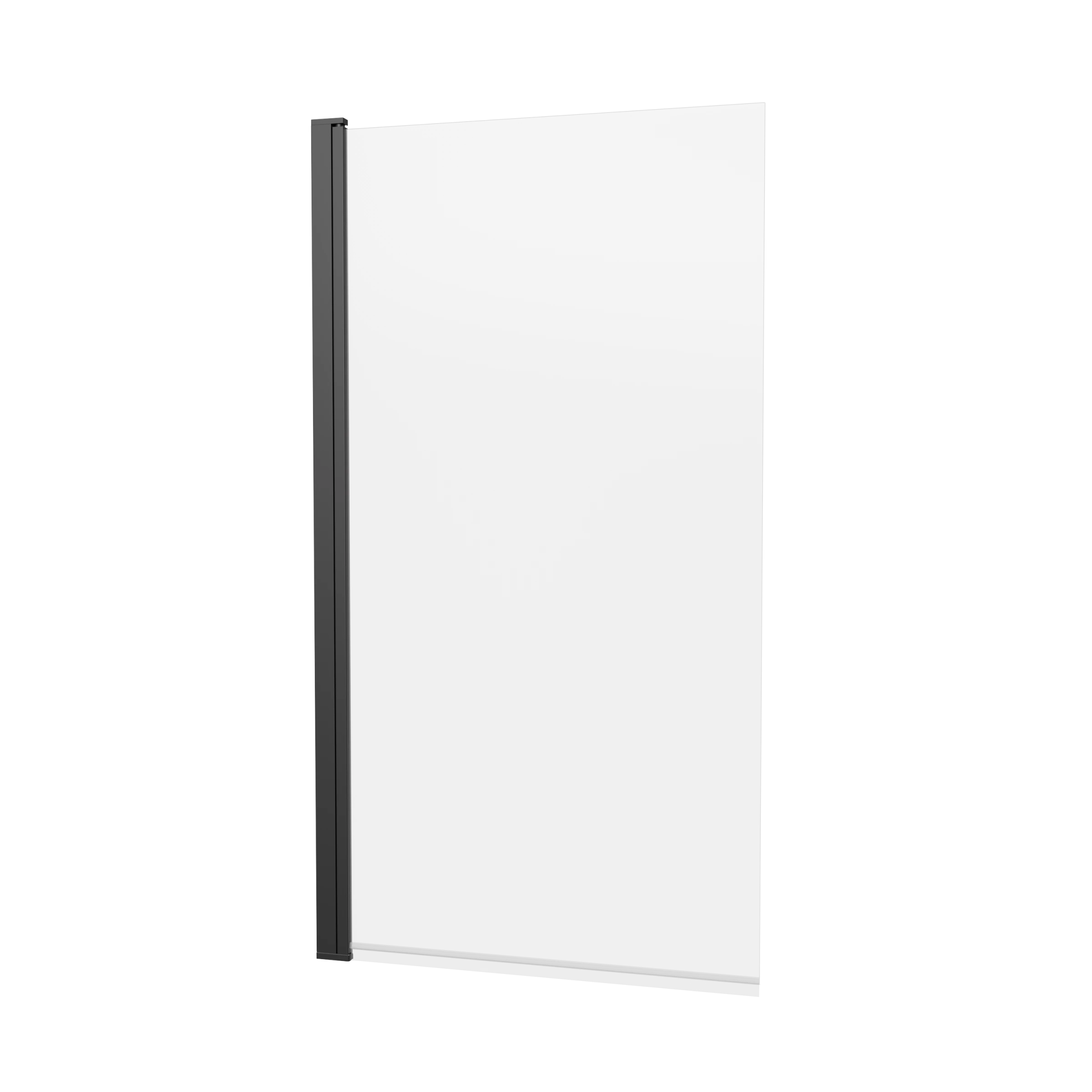 Britton Hoxton 6 Hinged Bath Screen 800 Matt Black