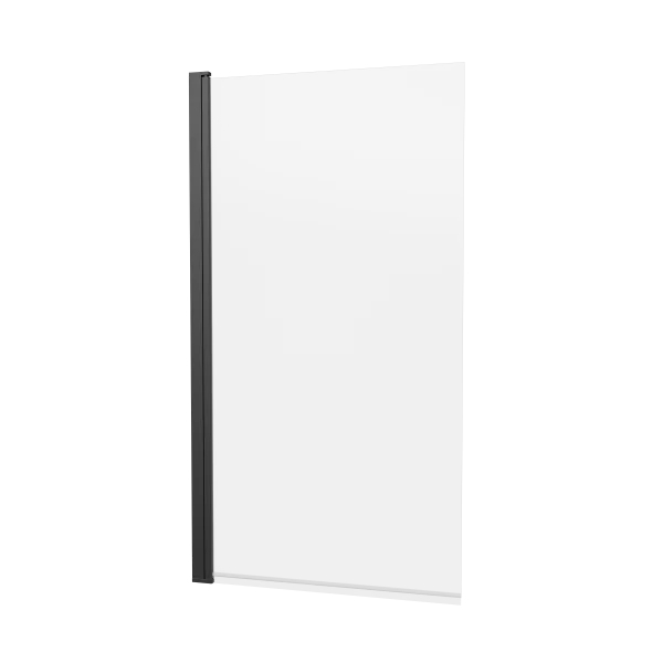 Britton Hoxton 6 Hinged Bath Screen 800 Matt Black