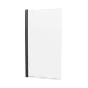 Britton Hoxton 6 Hinged Bath Screen 800 Matt Black