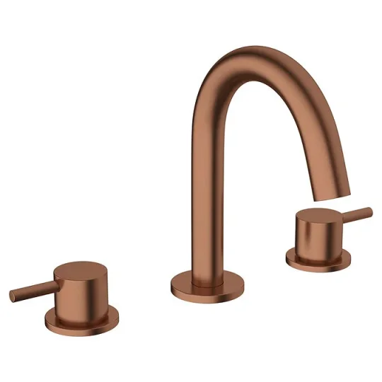 Crosswater MPRO Basin 3 Hole Set Brushed Bronze detail view - Image 2