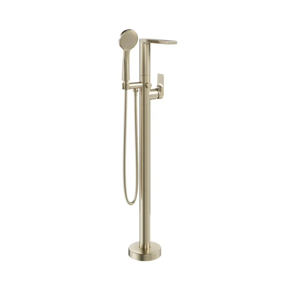 Crosswater Fuse Bath Shower Mixer Floor Standing Brushed Brass product image - Image 1