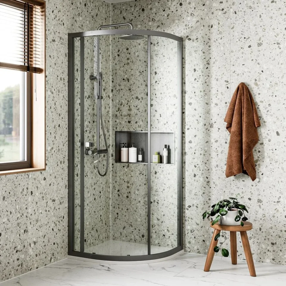 Crosswater 6mm Quadrant Single Door 900 Slate product image - Image 1