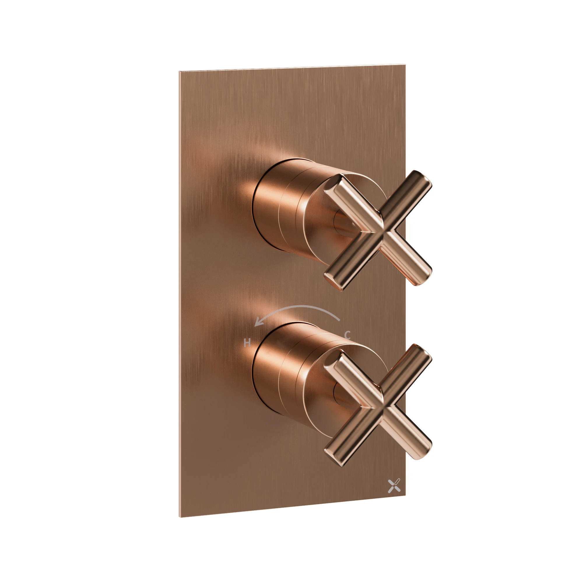 Crosswater MPRO Crosshead 2 Handle Trimset (must be paired with WLBP1000R or WLBP25X3R) Brushed Bronze