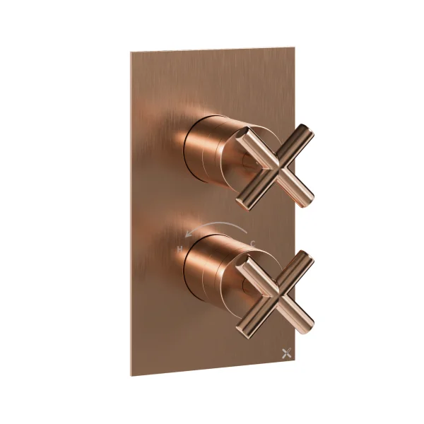 Crosswater MPRO Crosshead 2 Handle Trimset (must be paired with WLBP1000R or WLBP25X3R) Brushed Bronze